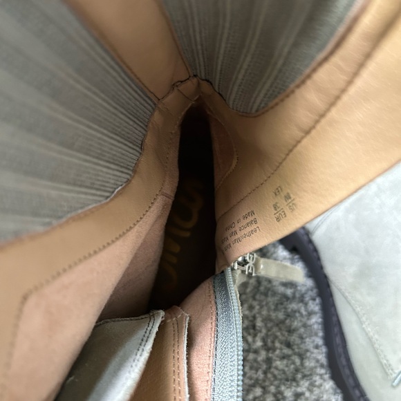 SAM EDELMAN LEX sage green suede leather combat boots size 8 - Picture 7 of 15